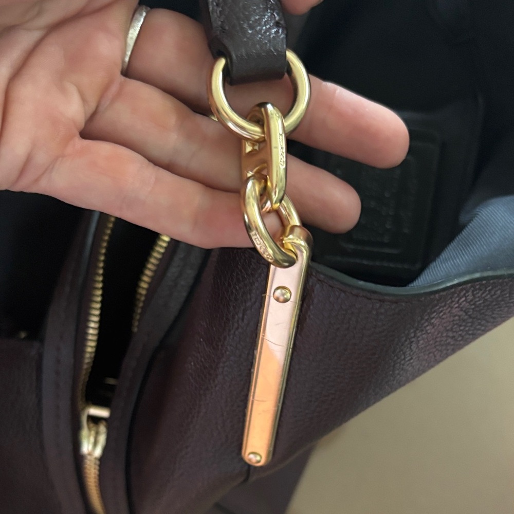 Coach EDIE Shoulder Bag 31 Deep Aubergine with gold hardware Perfect
Condition - Picture 5 of 11